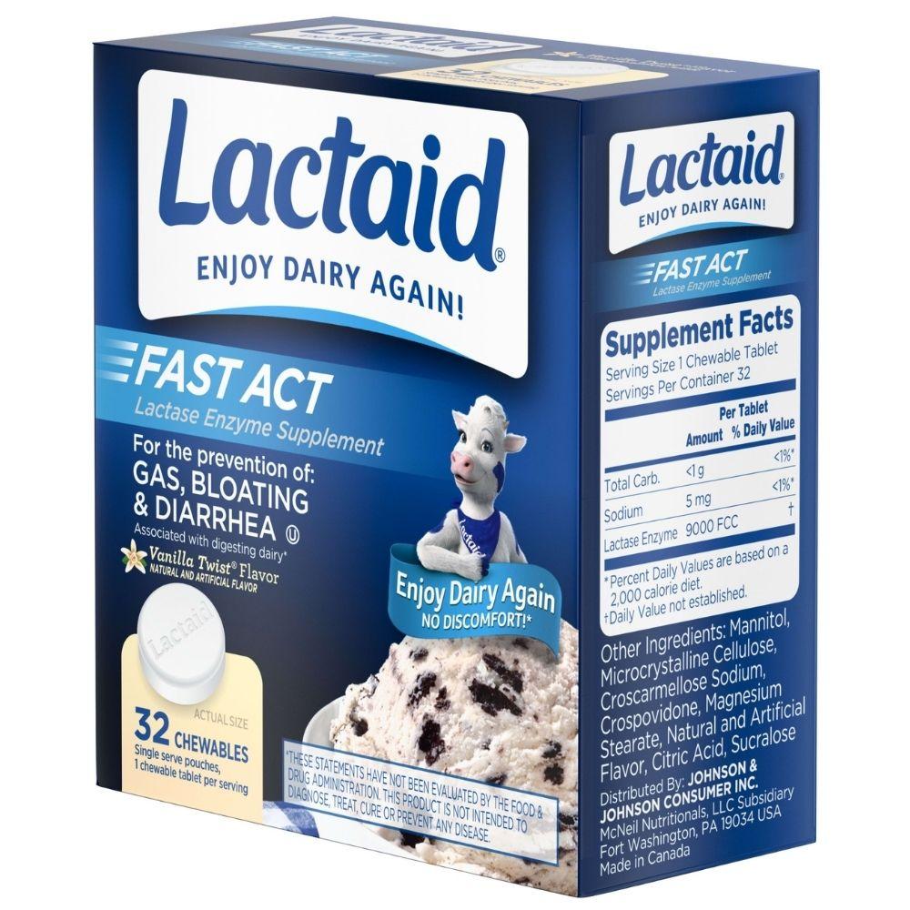 Lactaid Fast Act Lactase Enzyme Supplement 32 Und