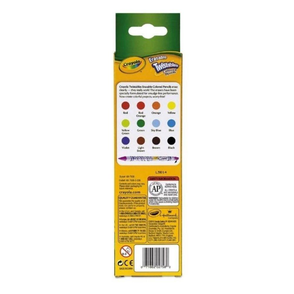 Crayola Colores Twistables Erasable12 Piezas - Madison Center