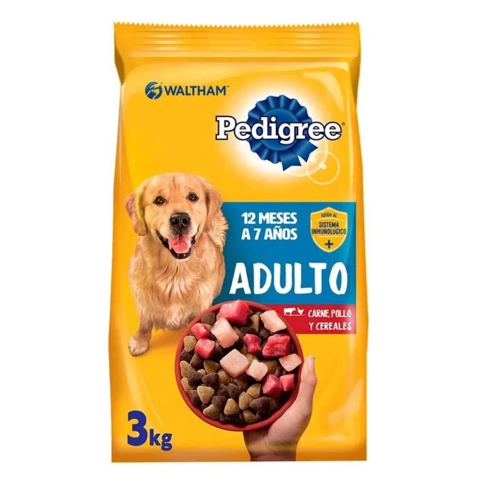 Pedigree Adulto Sabor Carne - Pollo y Cereales 3kg