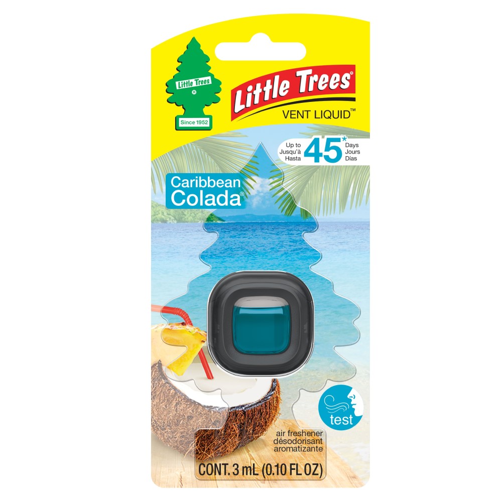 Aromatizante Little Trees Para Autos Vent Liquid Caribbean Colada 3ml
