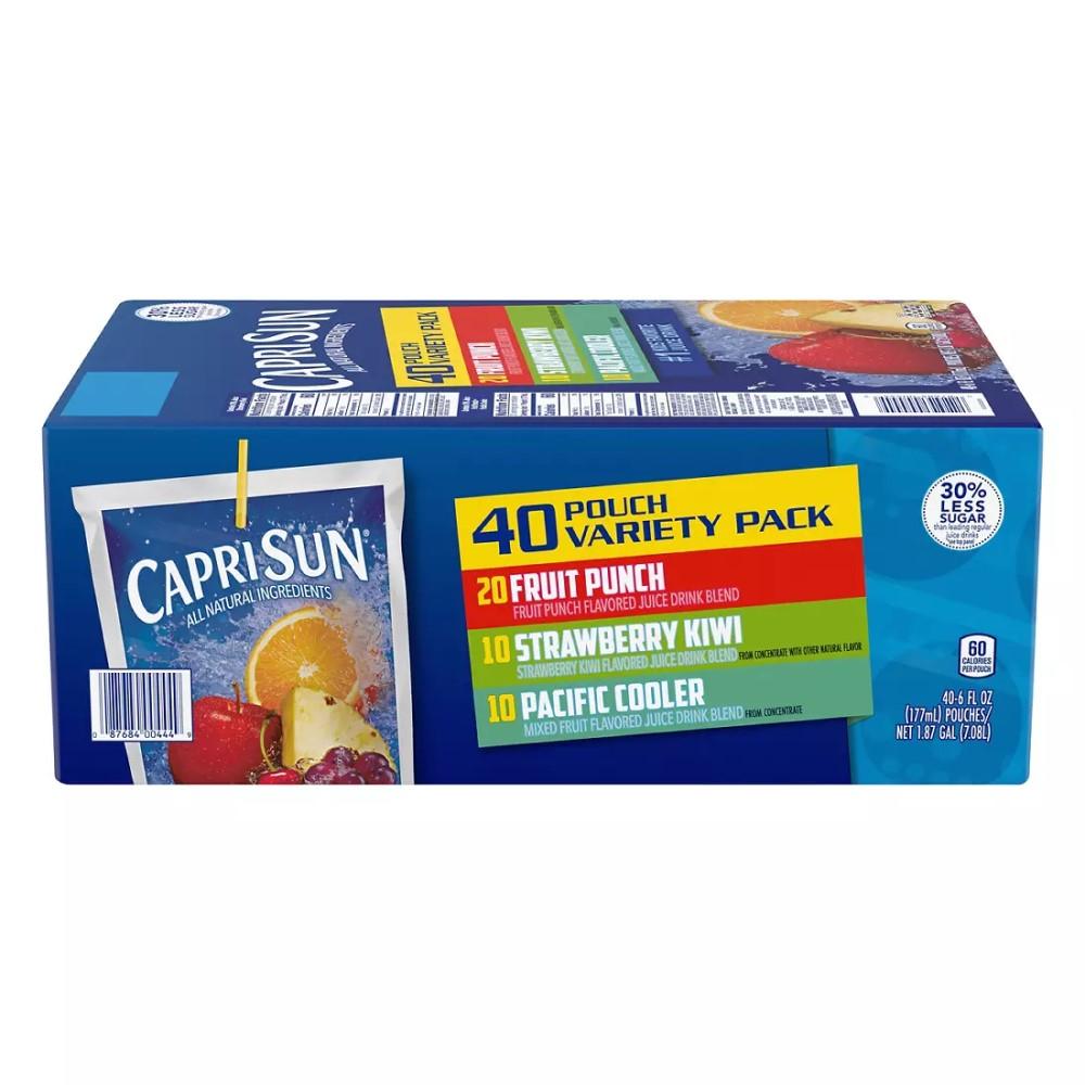 Natural Flavored Juice Capri Sun 40 Pouche Variety Pack 177 ml
