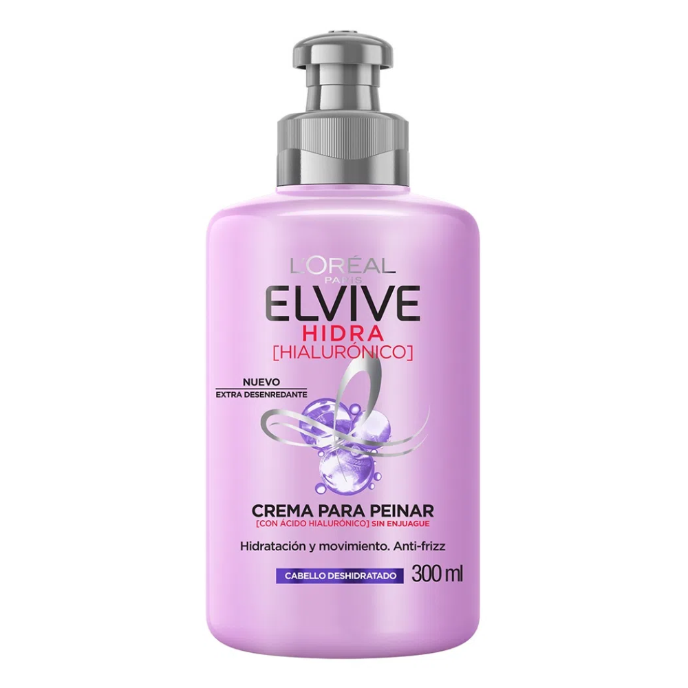 Crema Para Peinar Elvive Hidra Hialuronico 300ml