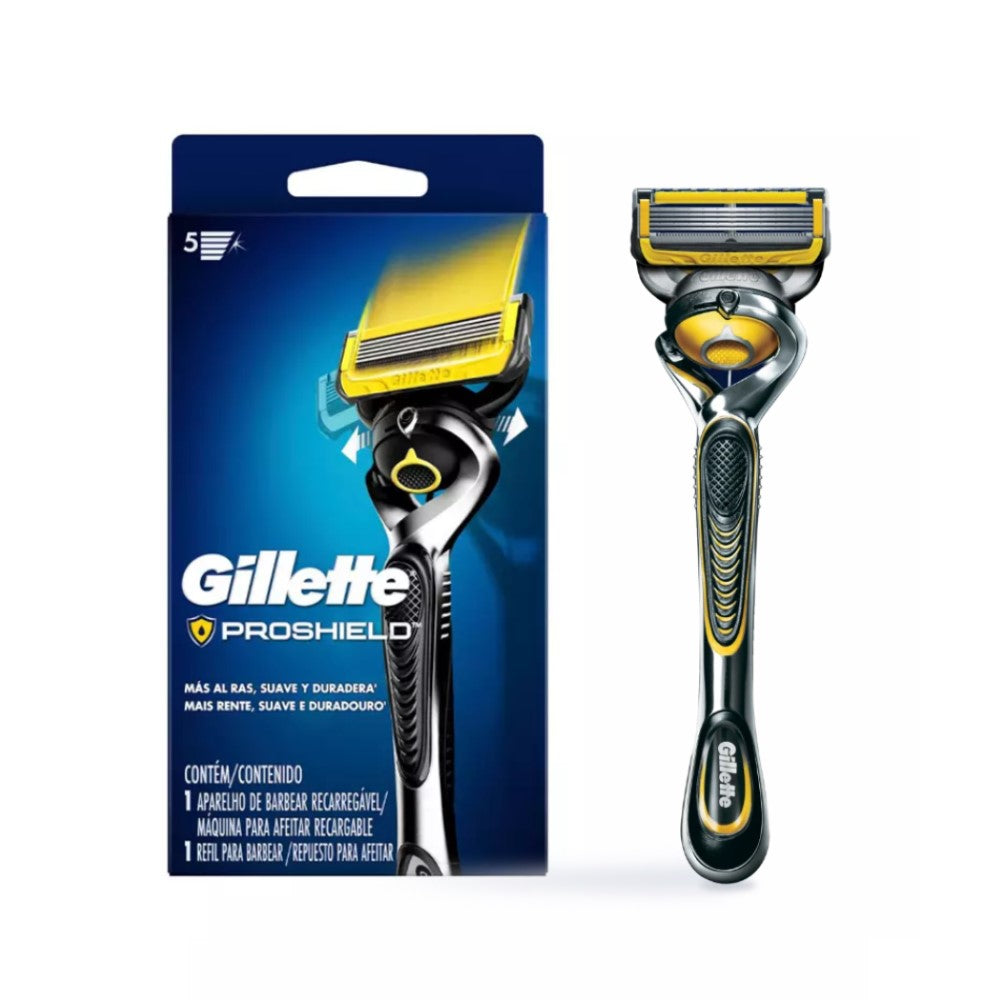 Gillette Afeitadora Proshield Mas Al Ras Suave y Duradera 5 Hojas