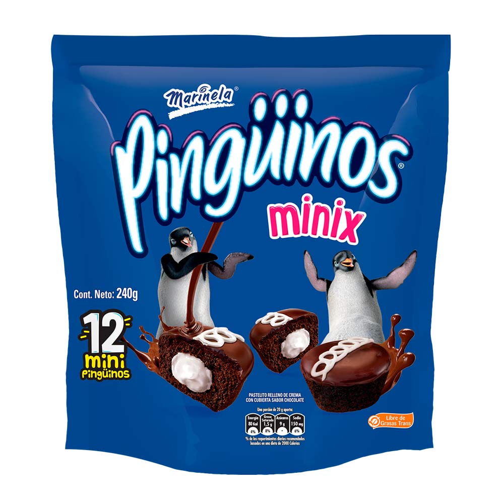 Pinguinos Marinela Minix 12 Und  240 gr Nacional