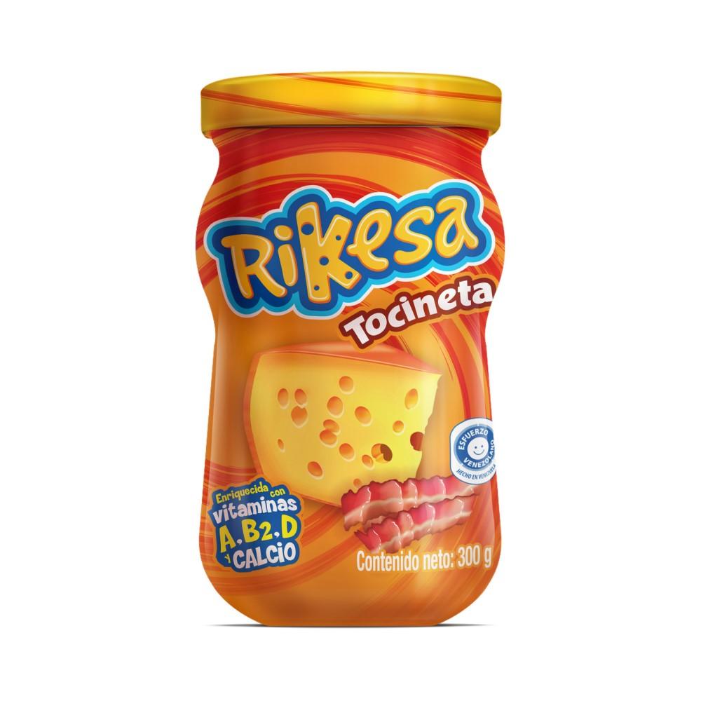 Queso Untable Rikesa Tocineta 300gr Nacional