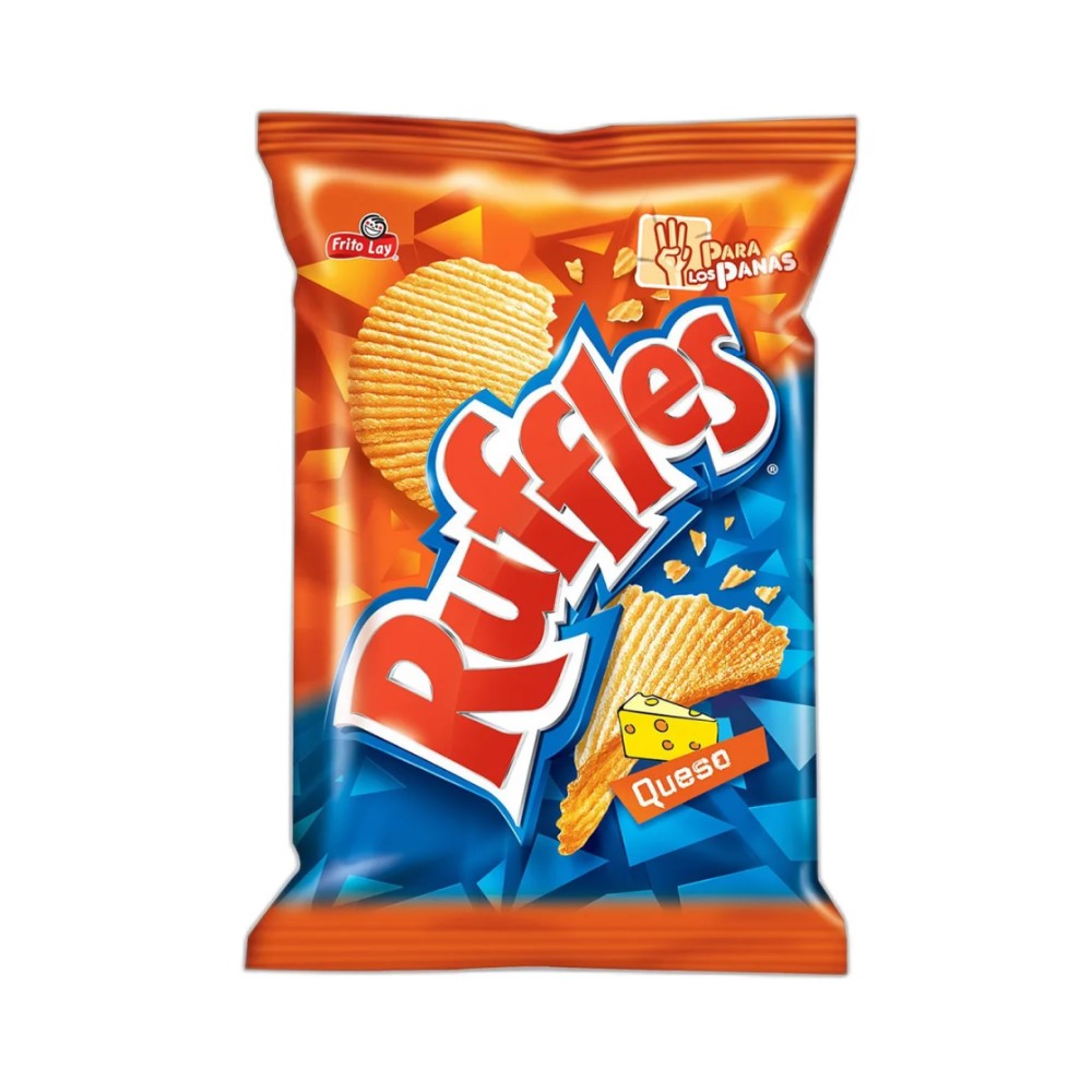 Ruffles Papas Fritas Chips Onduladas Queso 300gr